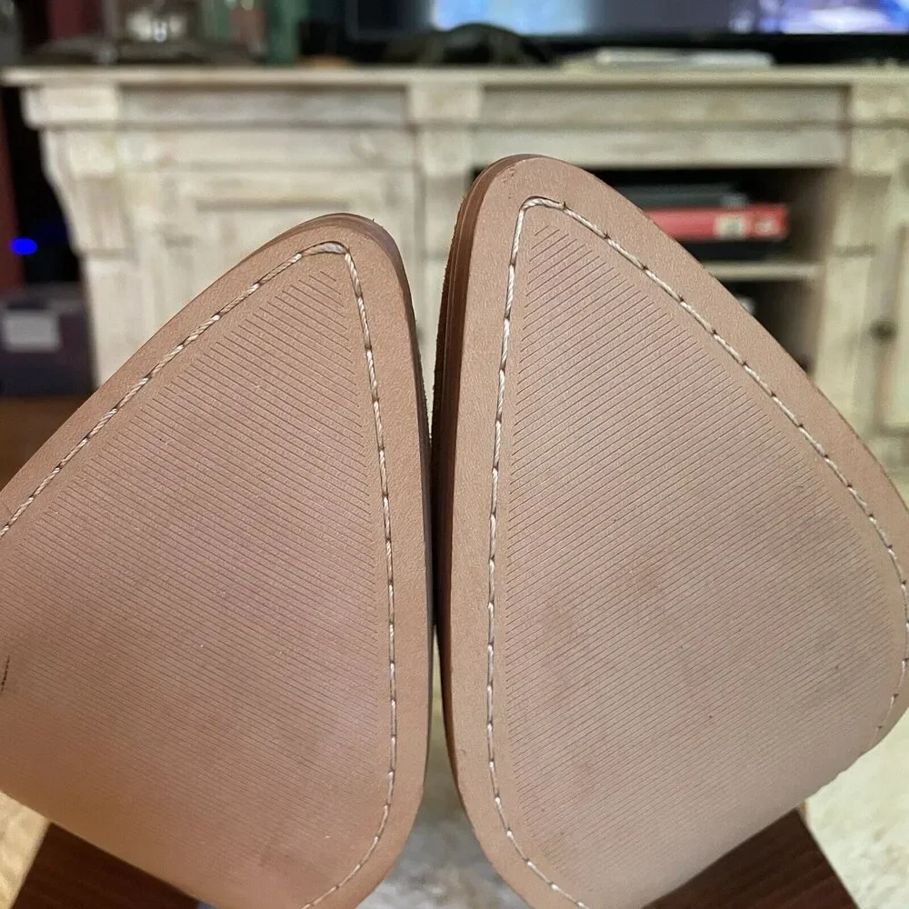 Marc Fisher‎ Alva Booties NEW Suede Leather Womens Size 10 M Cognac Stacked Heel